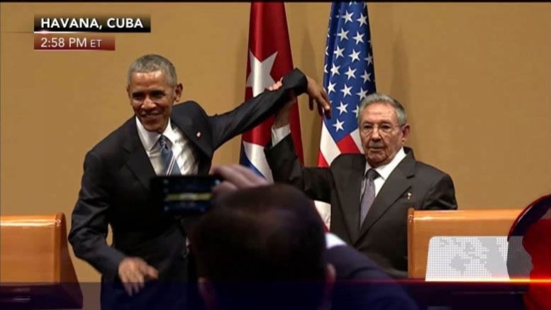Castro and Obama in Cuba